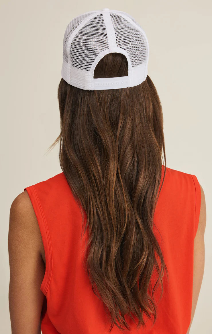 Z Supply: Trucker Hat USA in White