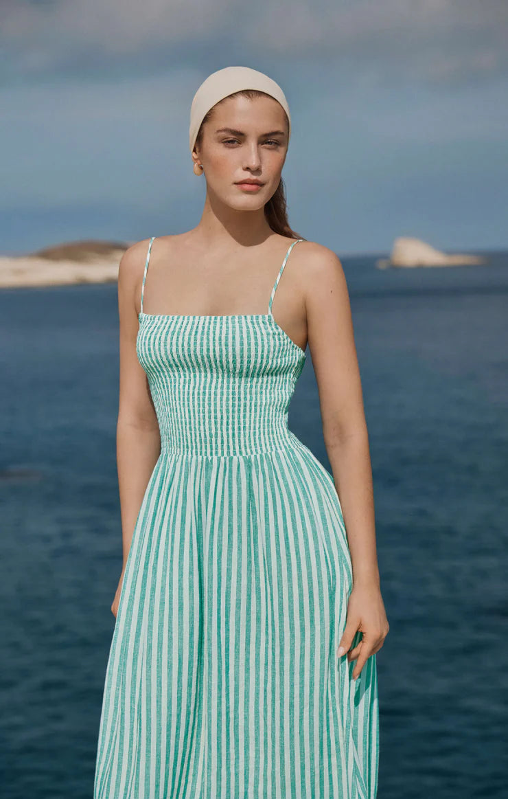 Z Supply: Bayside Striped Midi Dress in La Palma