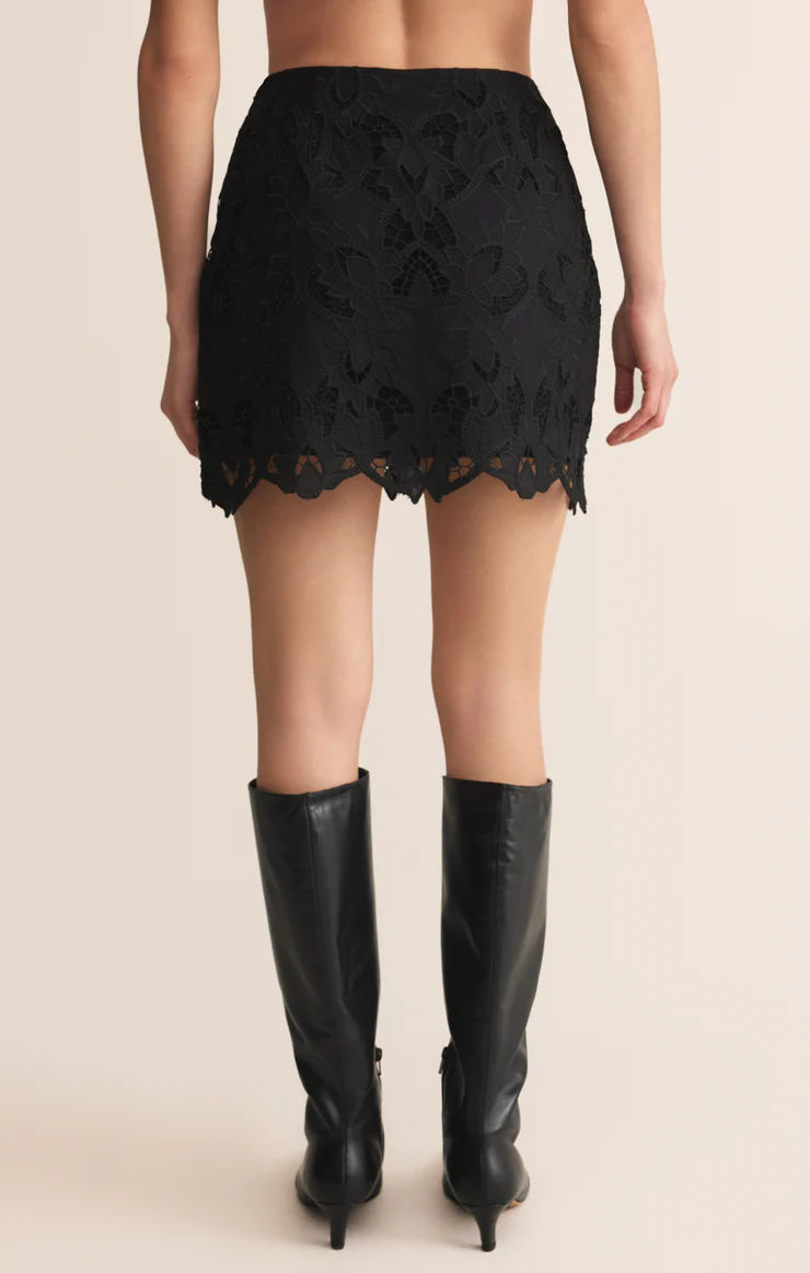 Z Supply: Siren Lace Mini Skirt in Black