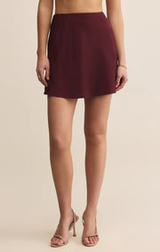 Z Supply: Chablis Mini Skirt in Merlot