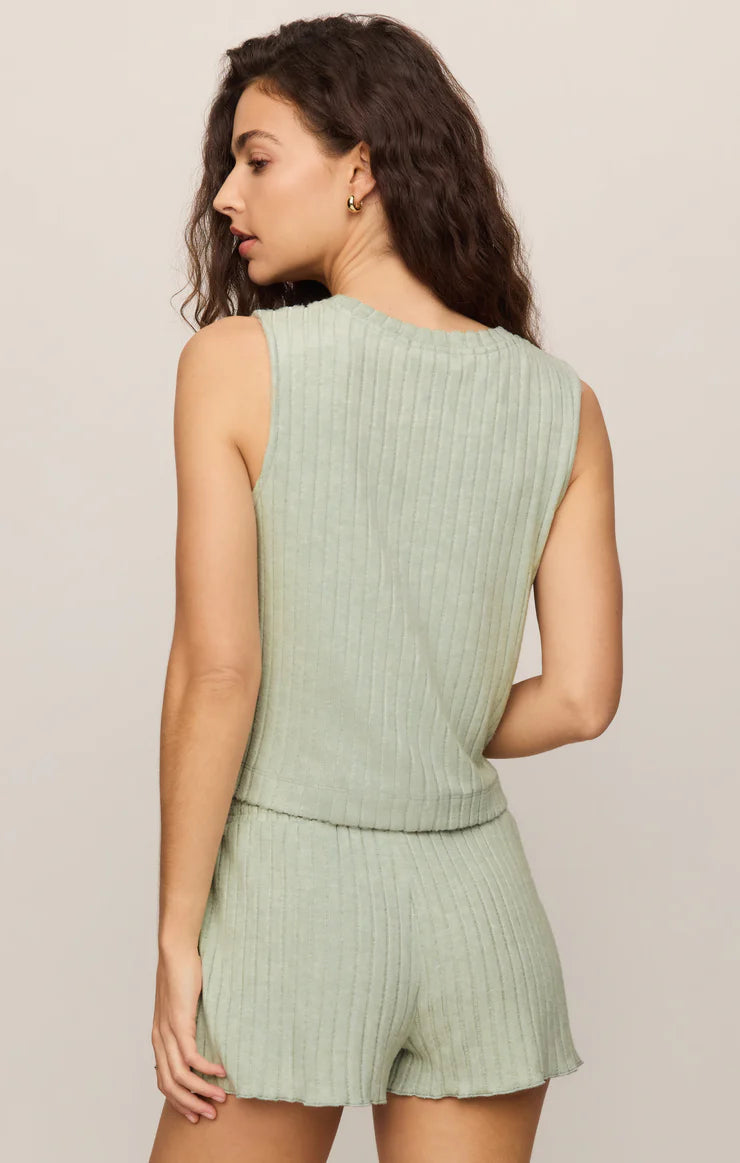 Z Supply: Sloane Rib Tank in Aqua Cloud