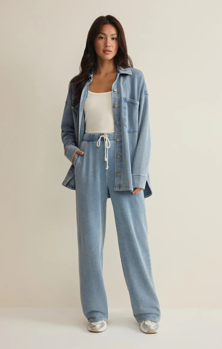 Z Supply: Hunter Knit Denim Pant in Ocean Air Indigo