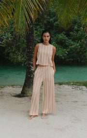 Z Supply: Scout Knit Striped Pant in Cloud