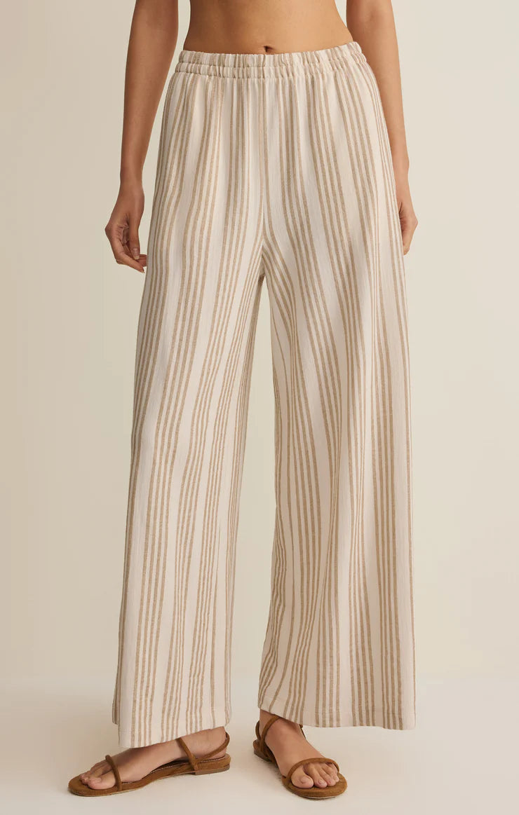 Z Supply: Scout Knit Striped Pant in Cloud