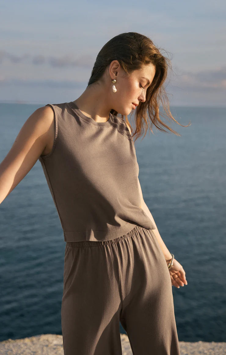 Z Supply: Sloane Jersey Muscle Tank in Perfectly Taupe