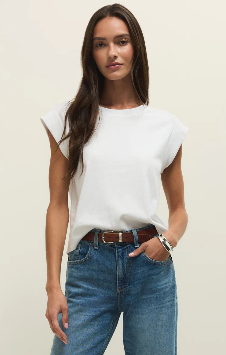 Z Supply: Camino Jersey Top in White