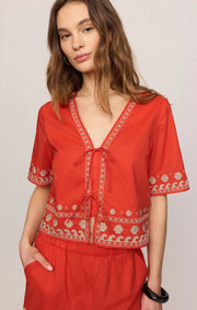 Z Supply: Cast Of Waves Top in Lychee