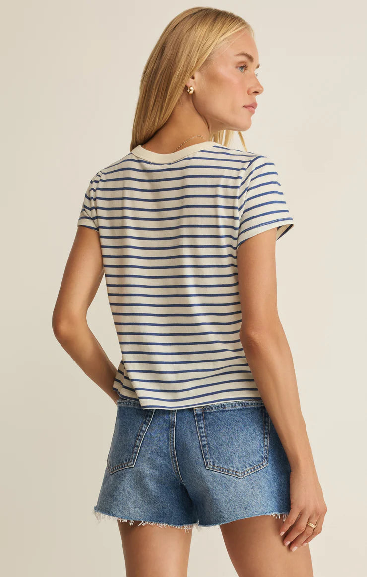 Z Supply: Junie Striped Tee in True Navy