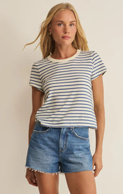 Z Supply: Junie Striped Tee in True Navy