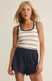 Z Supply: Fisher Striped Rib Tank in White