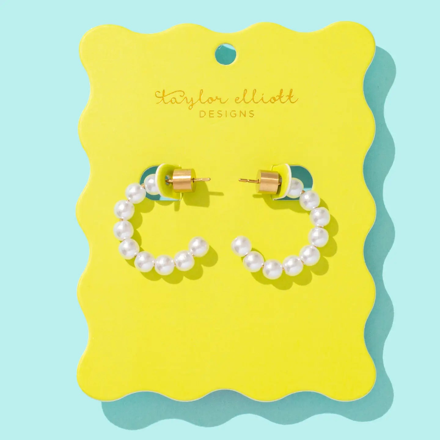 Taylor Elliott: Olivia Pearl Hoop Earrings