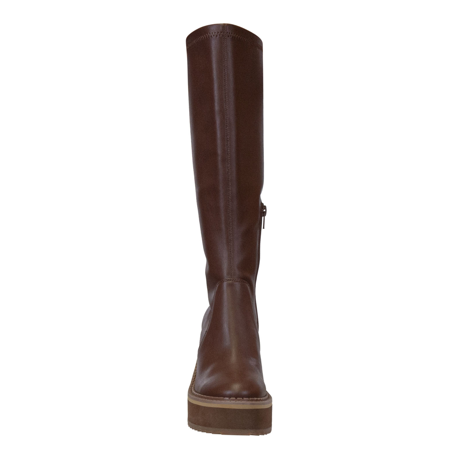 Apex in Cacao Wedge Knee High Boots | Women's Shoes by NAKED FEET