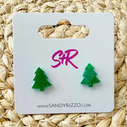 Sandy + Rizzo: Mini Acrylic Tree Stud Earring