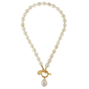 Susan Shaw: Freshwater Pearl Front Toggle Necklace