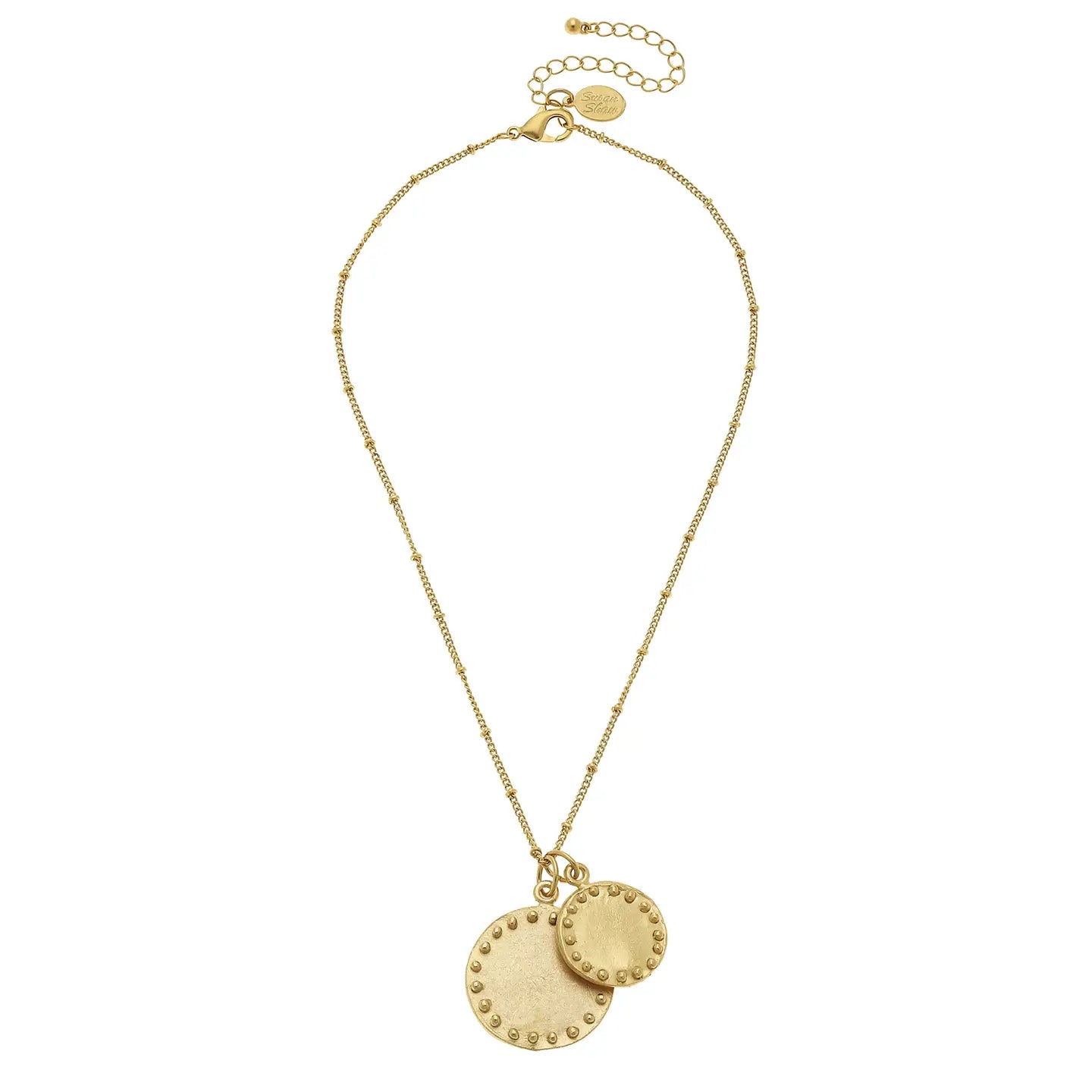 Susan Shaw: Double Circle with Dots Necklace