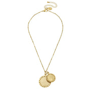 Susan Shaw: Double Circle with Dots Necklace