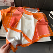 Geometric Print Scarf in Orange