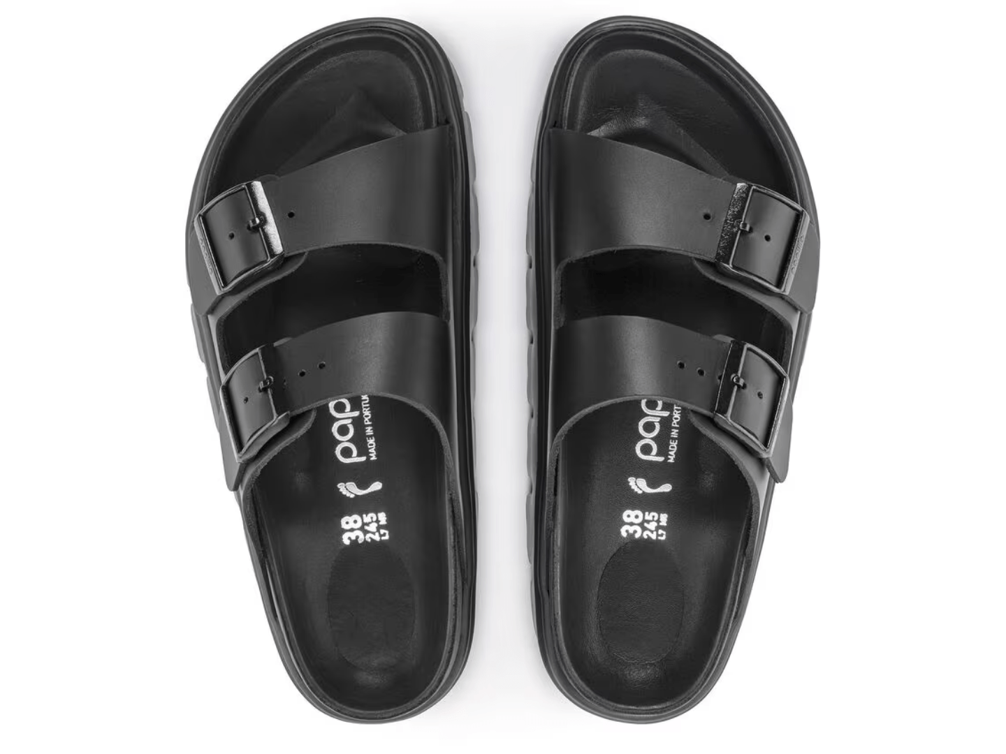 Birkenstock: Arizona Chunky Exq in Black/Black Leather - J. Cole ShoesBIRKENSTOCKBirkenstock: Arizona Chunky Exq in Black/Black Leather