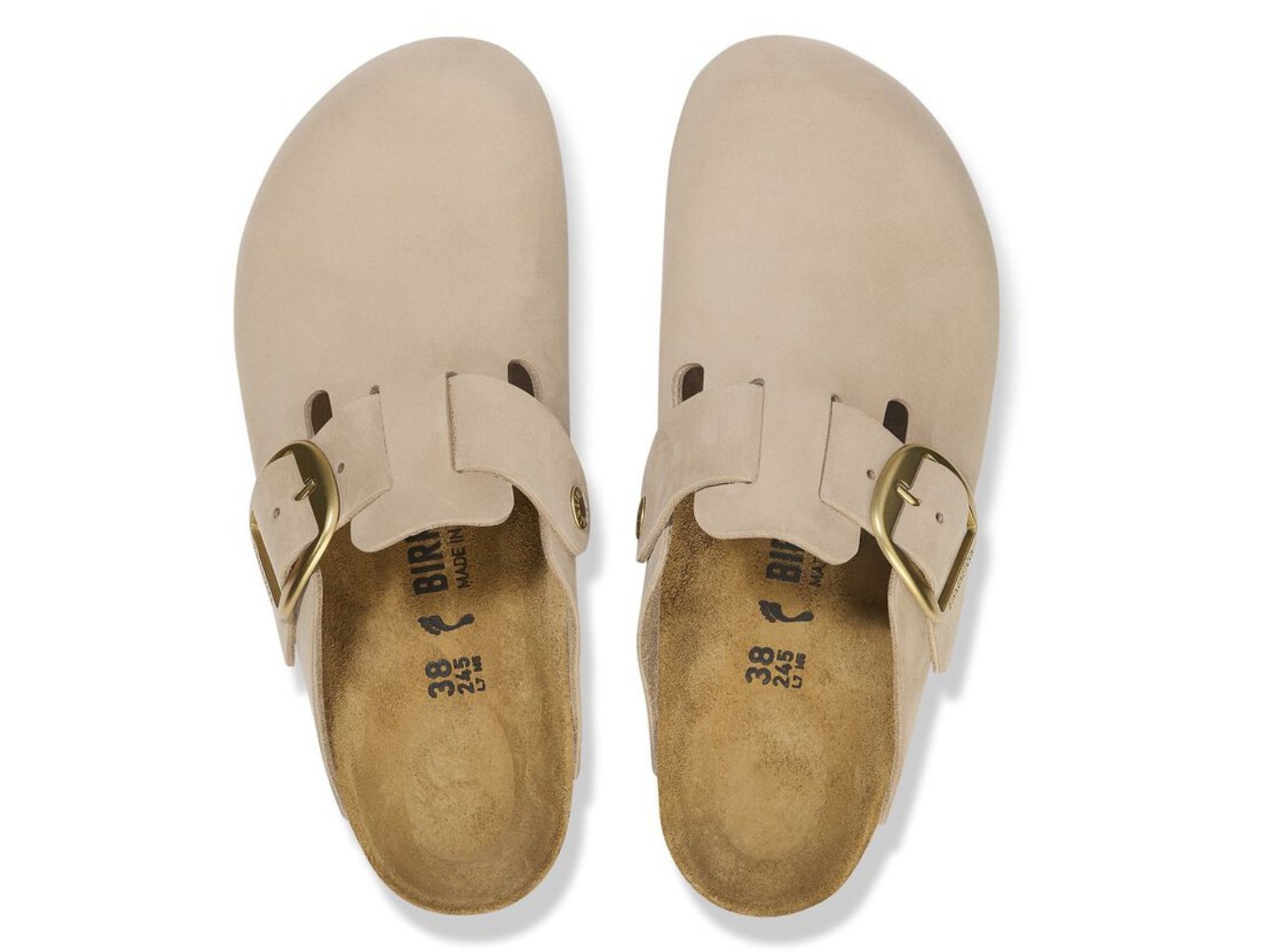 Birkenstock: Boston Big Buckle in Sandcastle - J. Cole Shoes