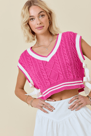 Bubble gum varsity crop top - J. Cole ShoesDAY + MOONBubble gum varsity crop top