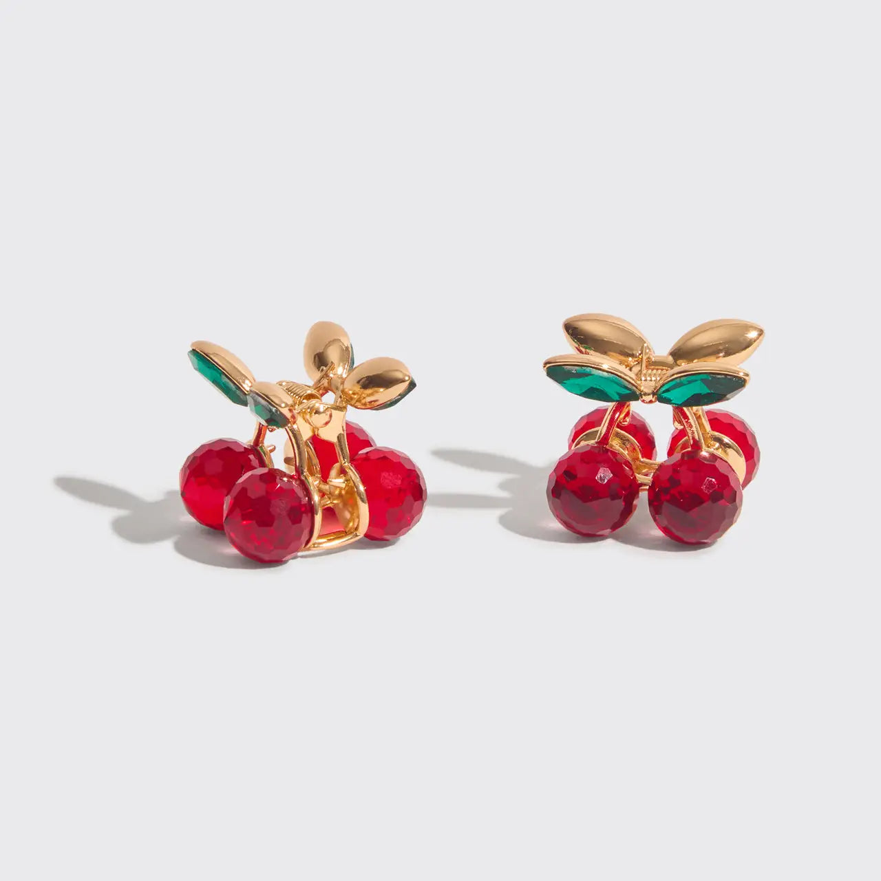 Kitsch: Mini Rhinestone Claw Clips 2pc in Cherry
