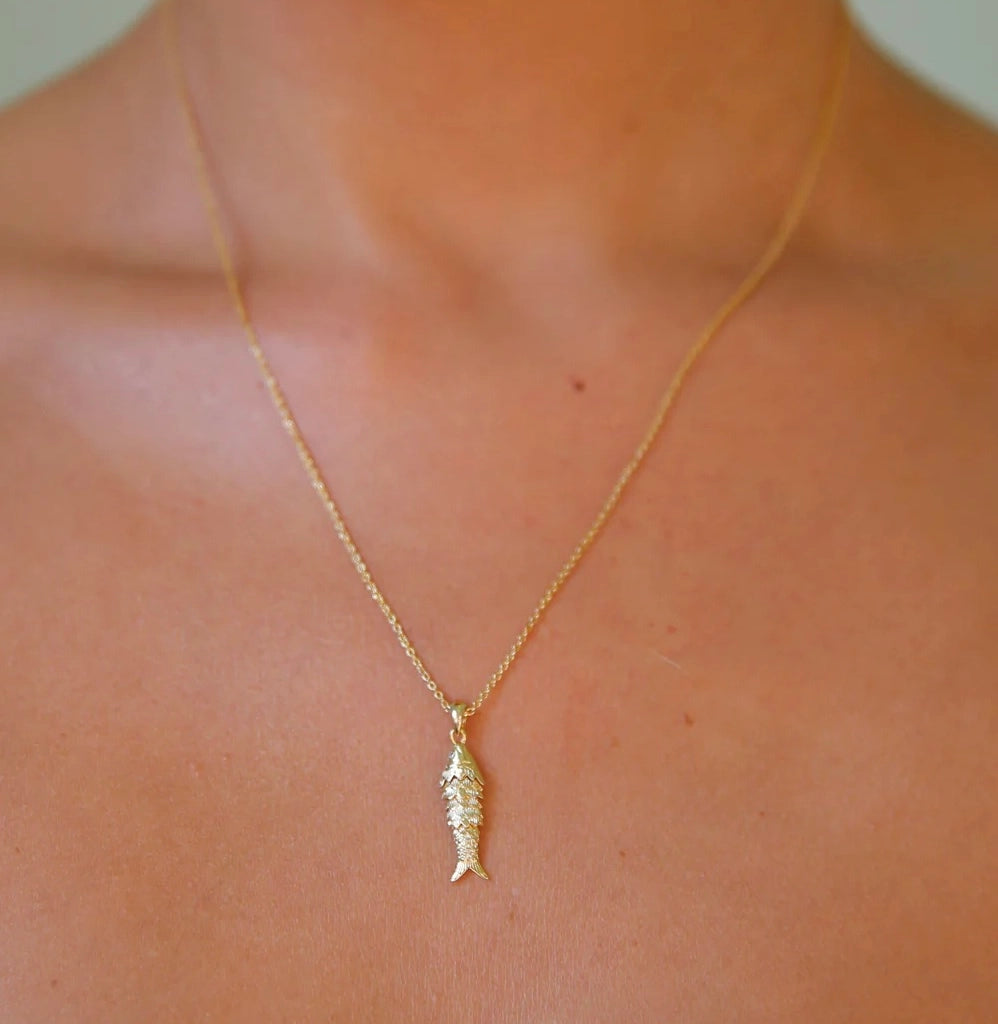 Portuguses Fish Necklace in Gold