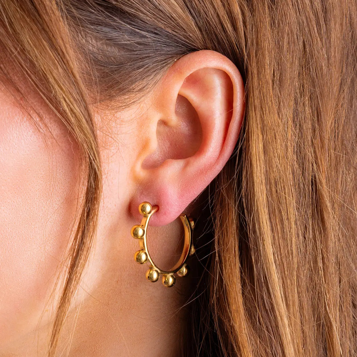 Taylor Elliott: Dottie Gold Hoop Earrings