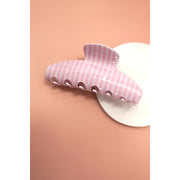 Jumbo Hair Claw Clip in Stripe Pink