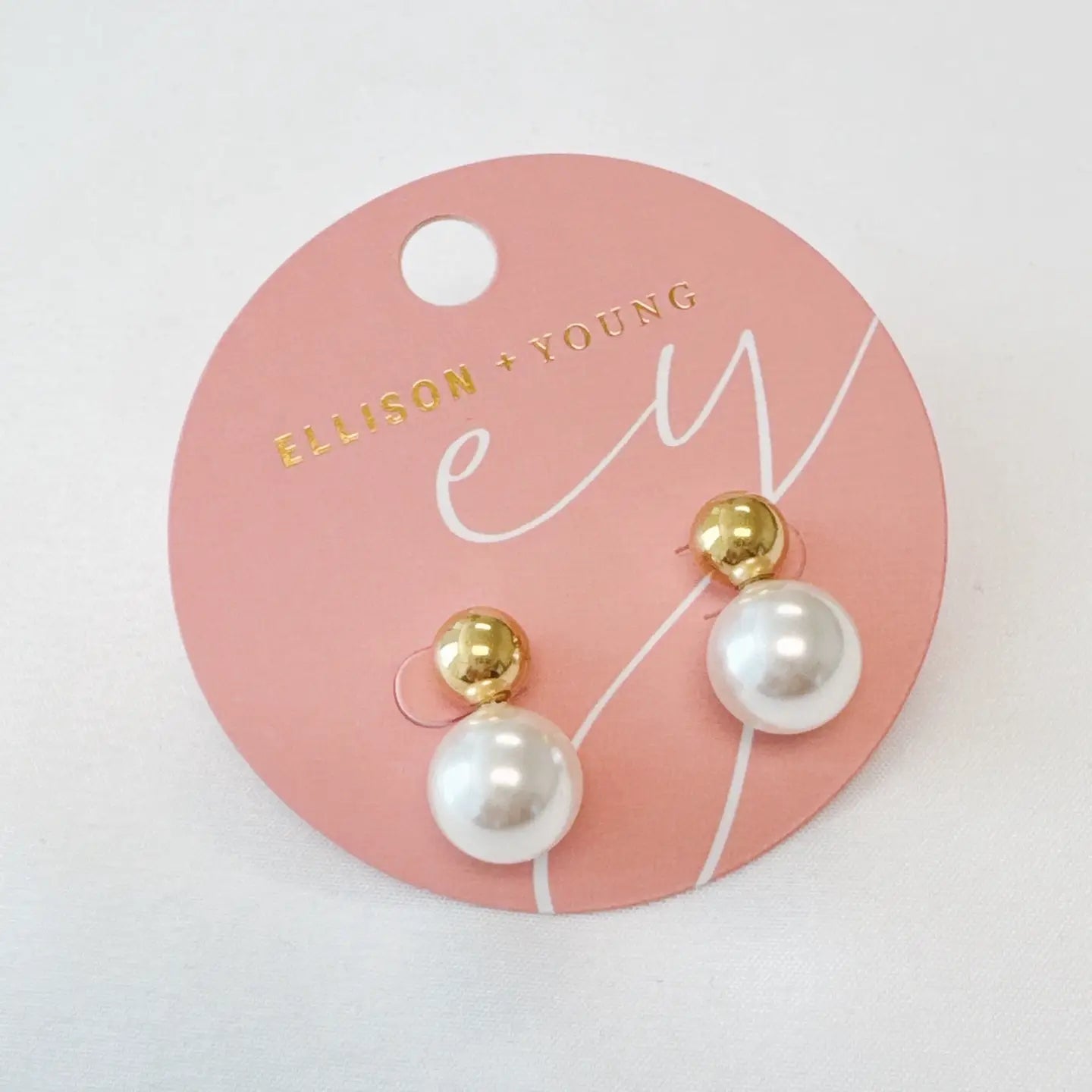 Ellison + Young: Ball and Pearl Stud Earrings
