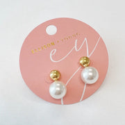 Ellison + Young: Ball and Pearl Stud Earrings