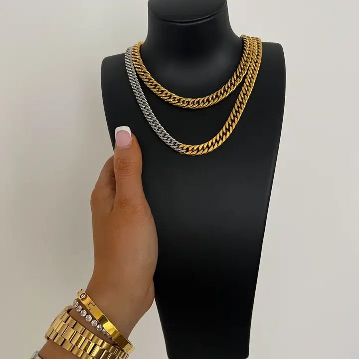 Chansuttpearls: The Chunky Shiny Necklace in Gold Silver J
