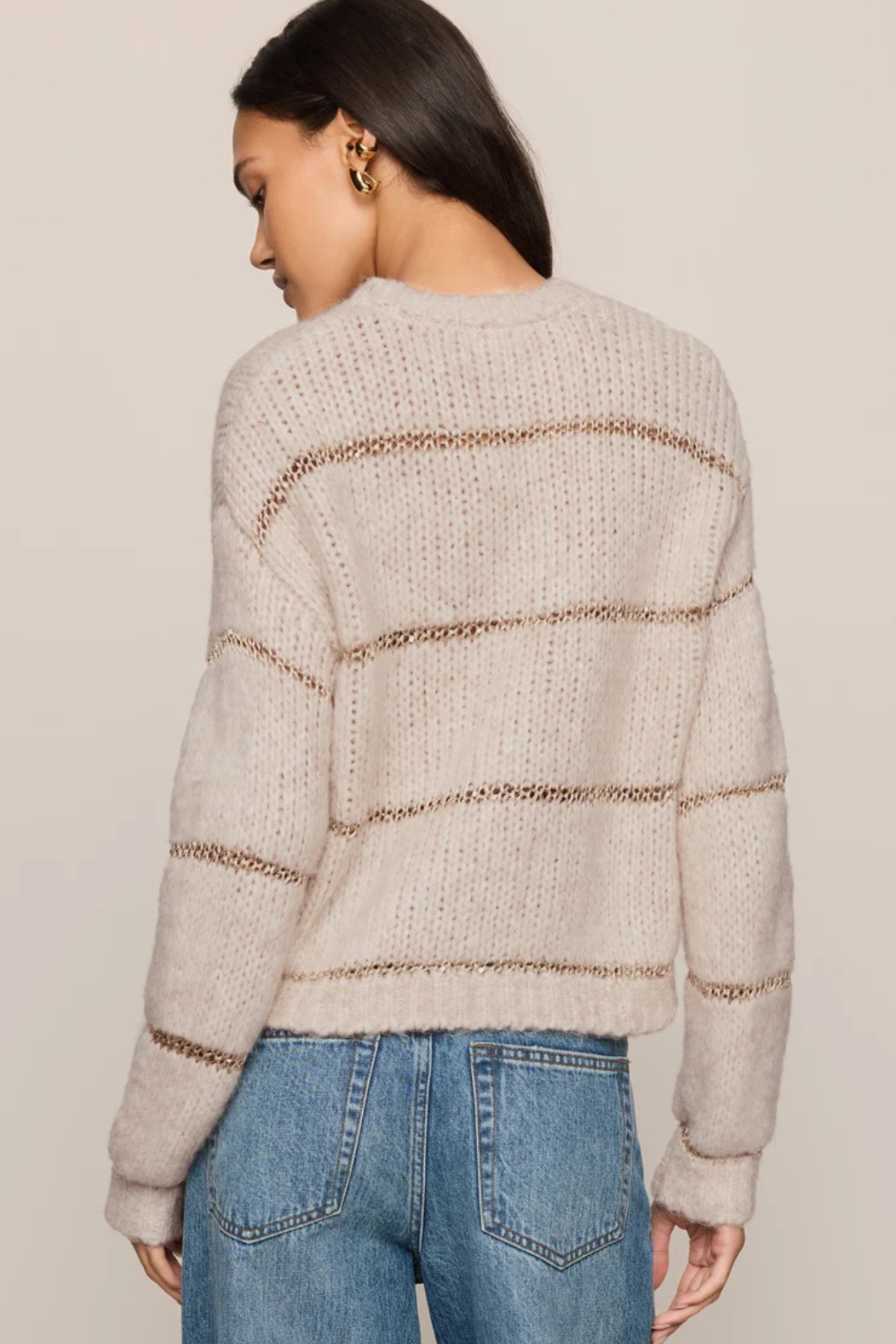 white and gold sweater at jcole shoes tulsa