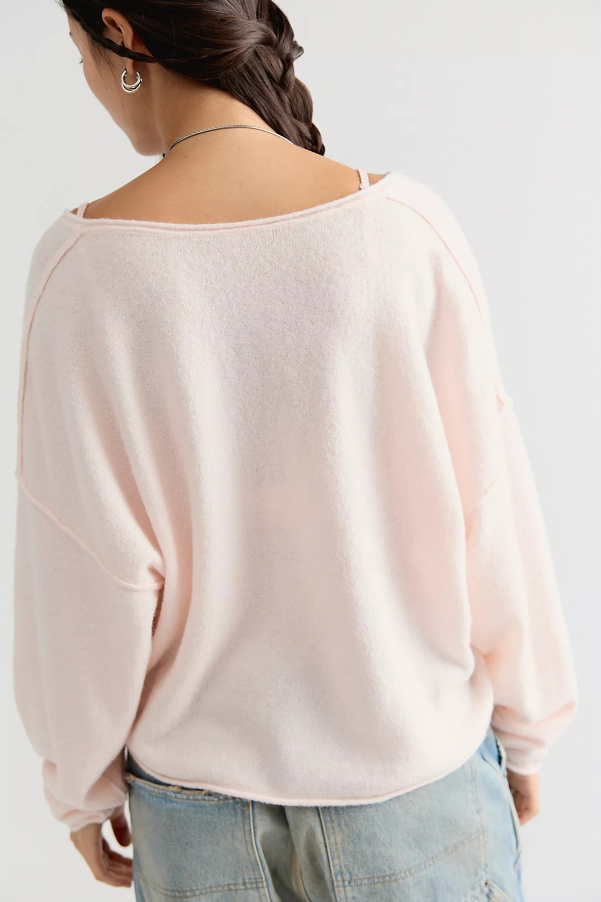 Free People Women's Ballet Slipper See Me V-Neck Pullover Sweater