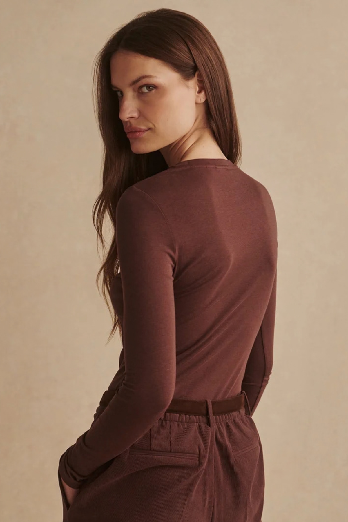 burgundy Varley long sleeve shirt at jcole shoes tulsa