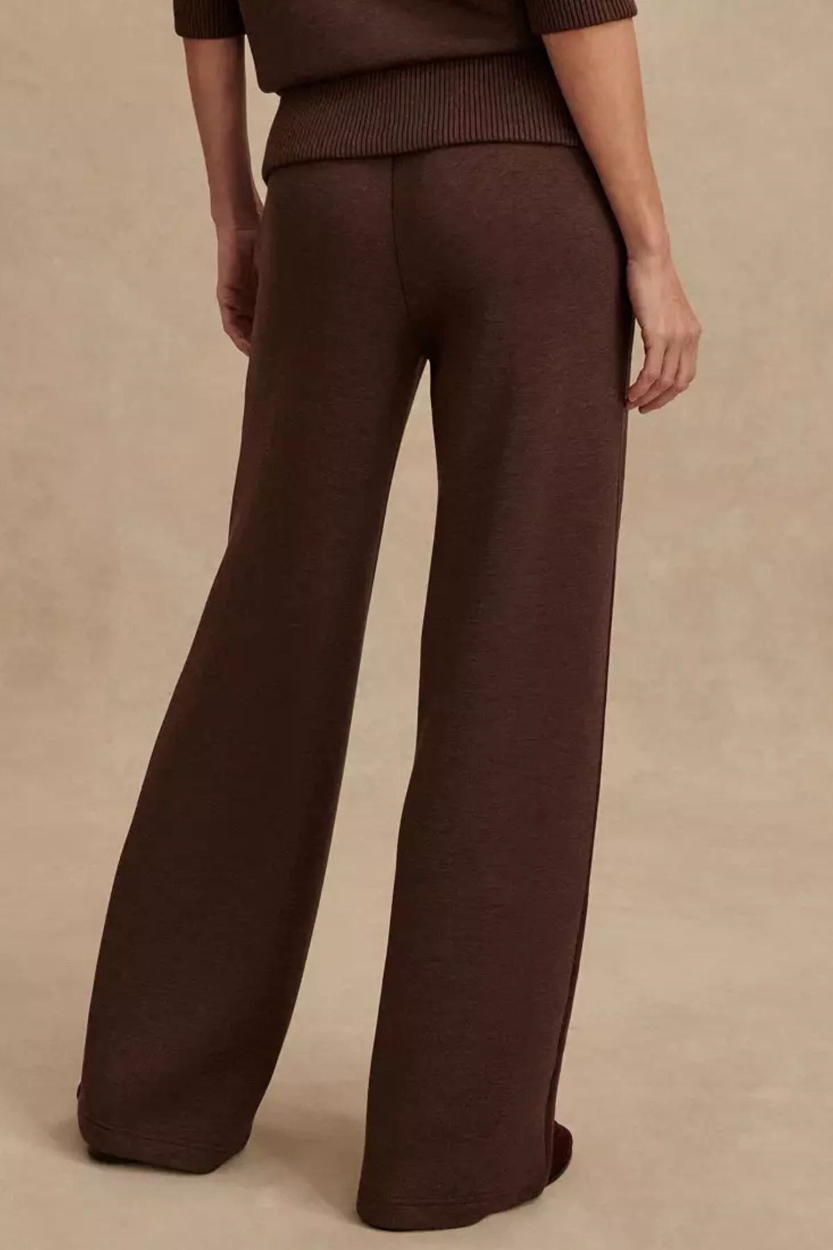 Varley Women's The Wide Leg Pant 30 in Coffee Bean Marl