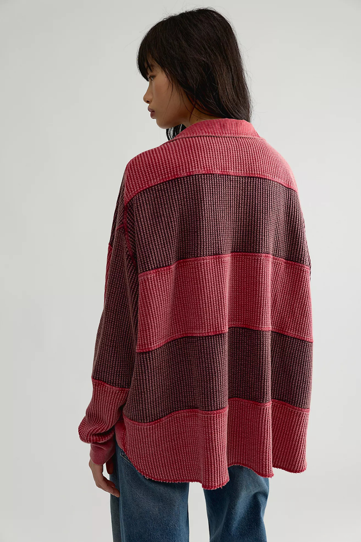 Free People Women's Rainn Thermal in Pink Combo