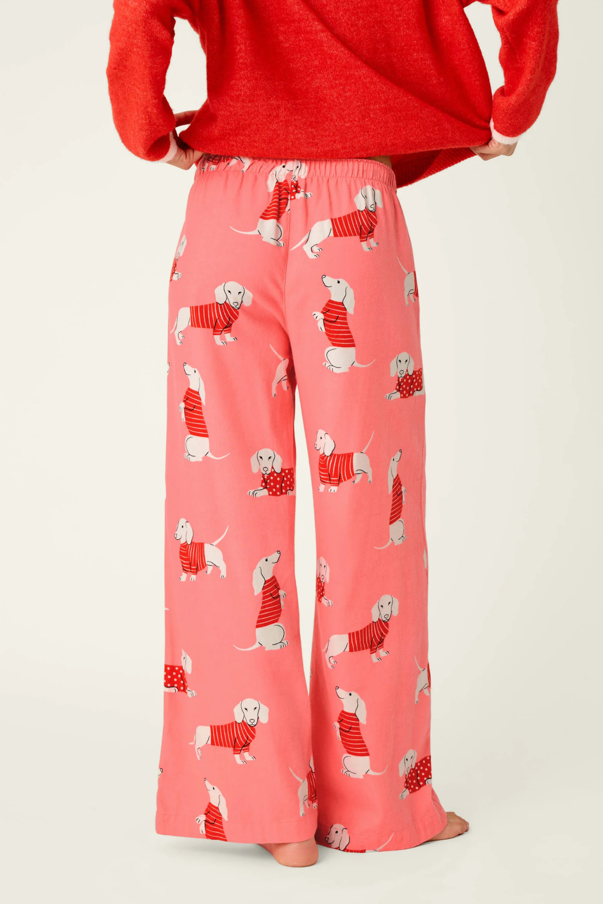 PJ Salvage Women's Conch Shell Dachshund Print Flannel Pajama Pants