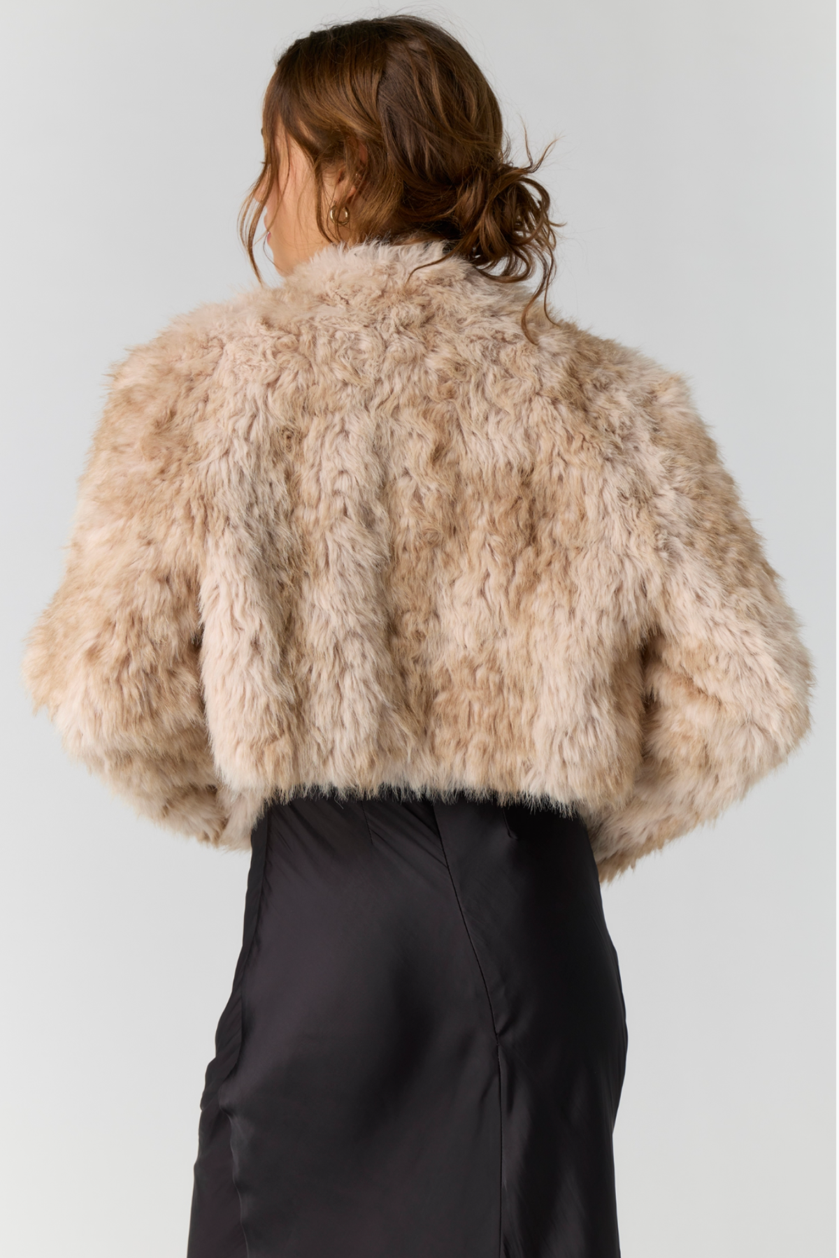 Free People Women's Supernova Cropped Fur in Ivory