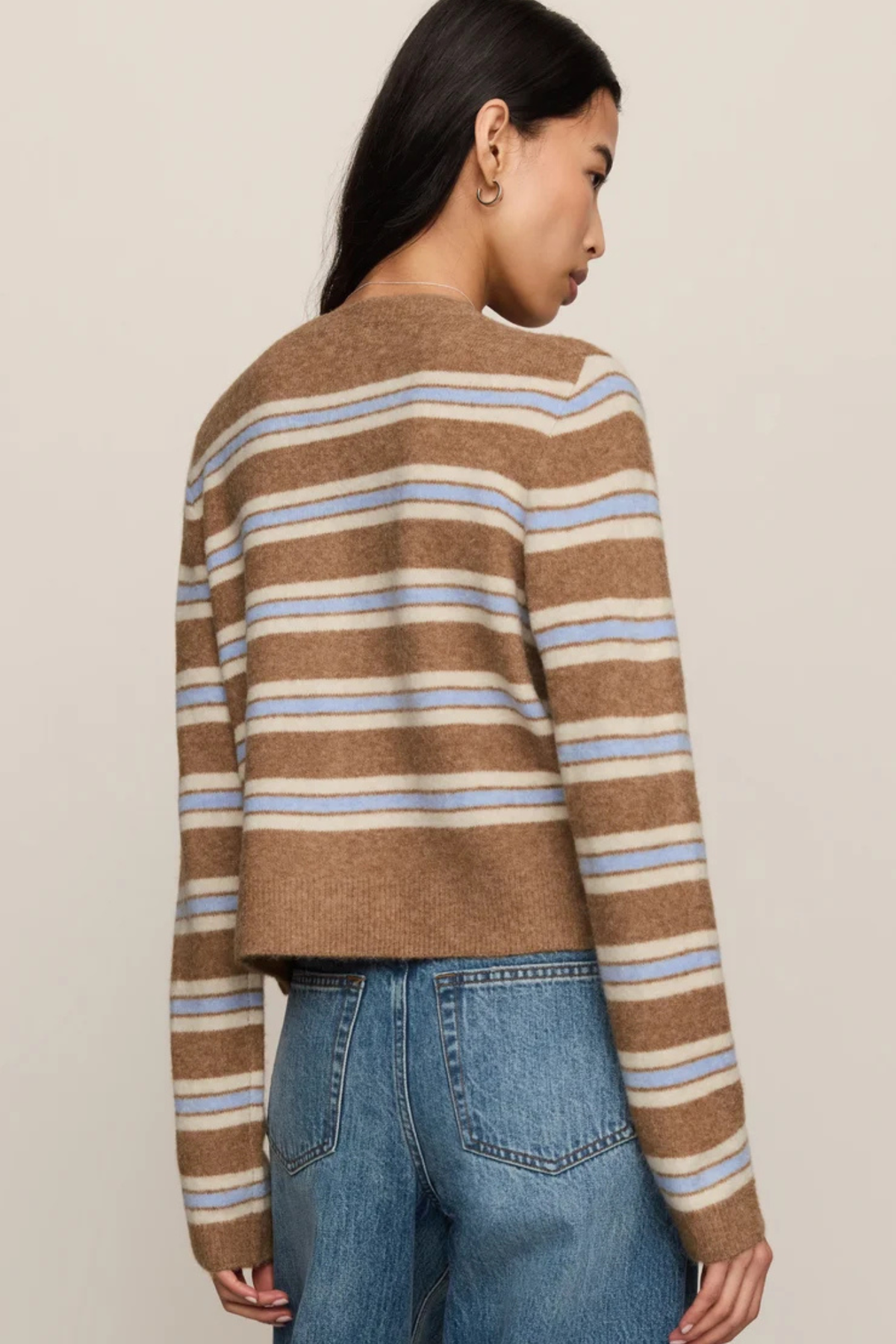 Z Supply Women's Medina Stripe Cardigan in Golden Caramel