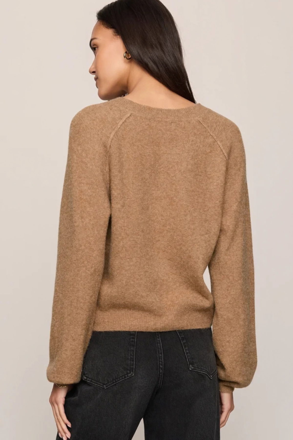 Z Supply Women's Golden Caramel Westmont Henley Sweater