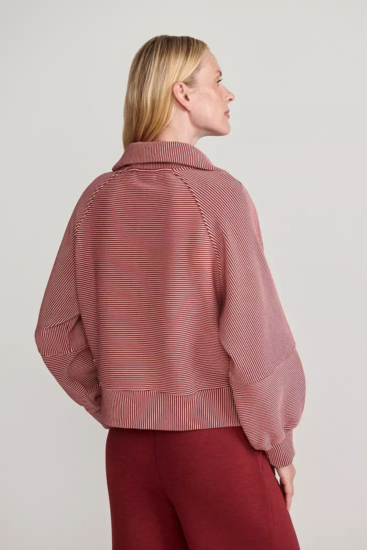 red and white striped sweatshirt at jcole shoes tulsa