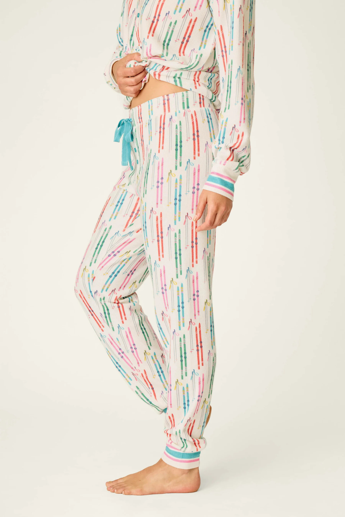 PJ Salvage Women's Ivory Après All Day Ski Jammie Pants
