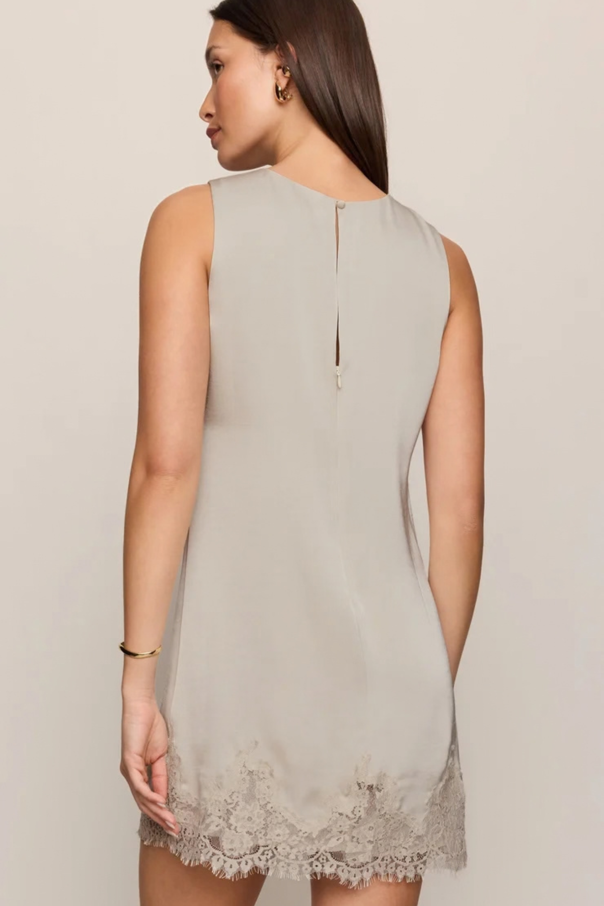 Z Supply Women's Meadow Muse Lace Mini Dress Frosted Pearl