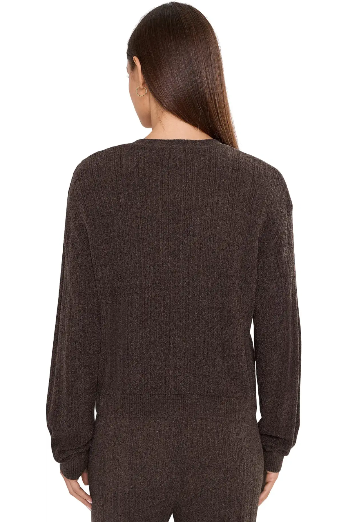 Barefoot Dreams Women's Pointelle Cardigan in Umber