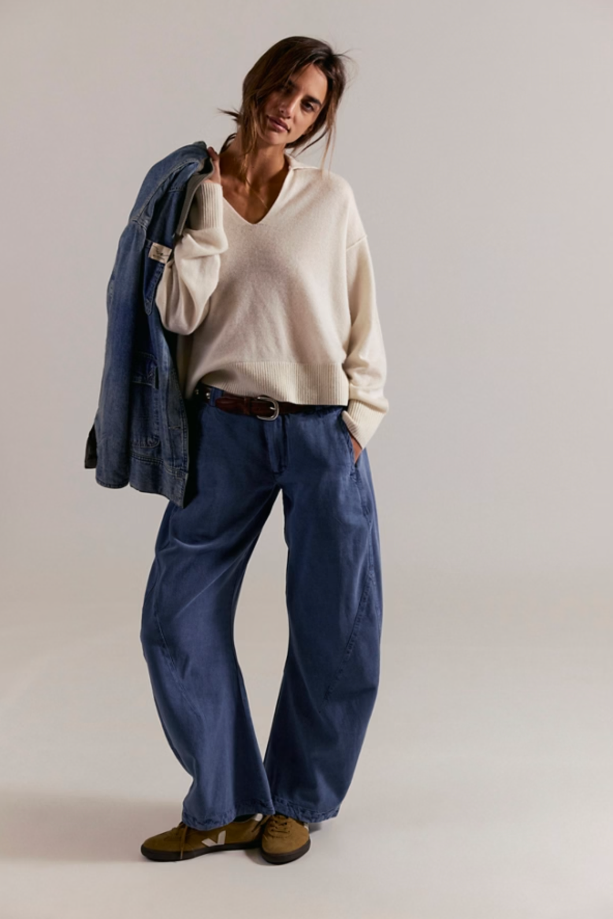 free people barrel leg trousers