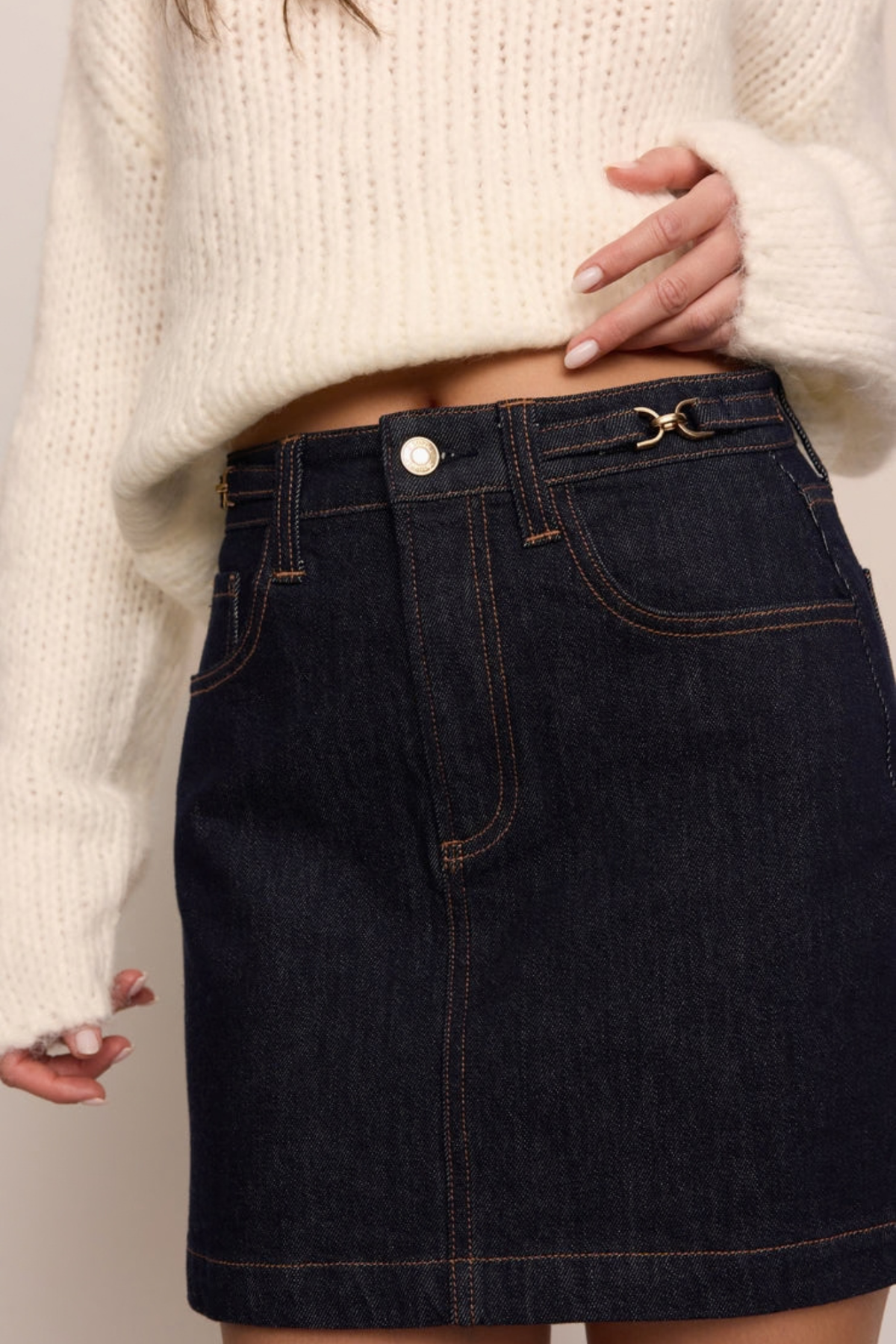Z Supply Women's The Socailite in Midnight Air Denim Mini Skirt