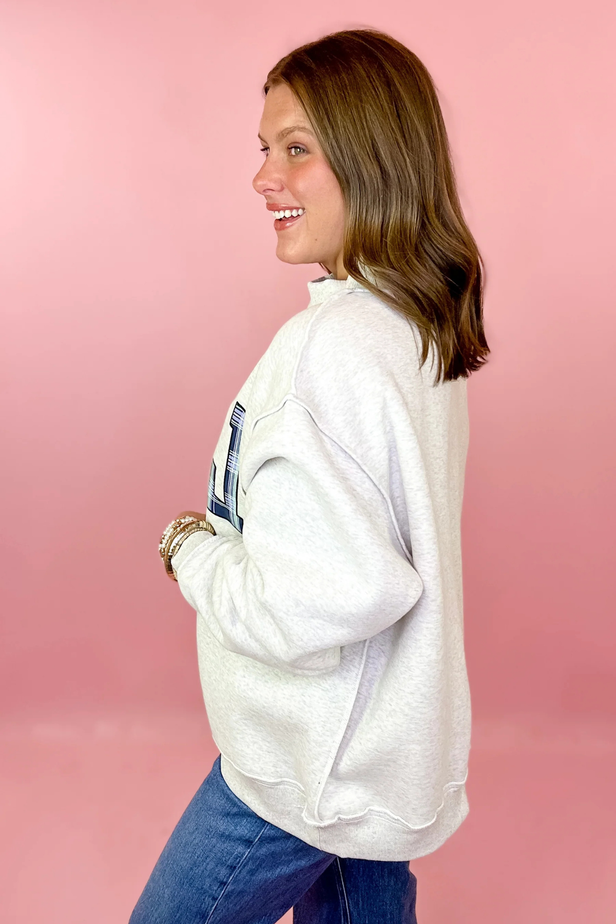 Bucketlist Reversible Moc Neck Sweatshirt with Lake and Mountain