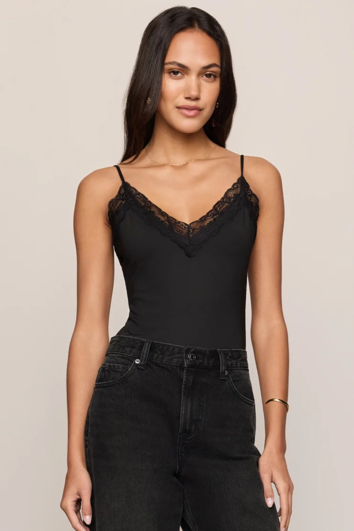 black lace trim cami at jcole shoes tulsa