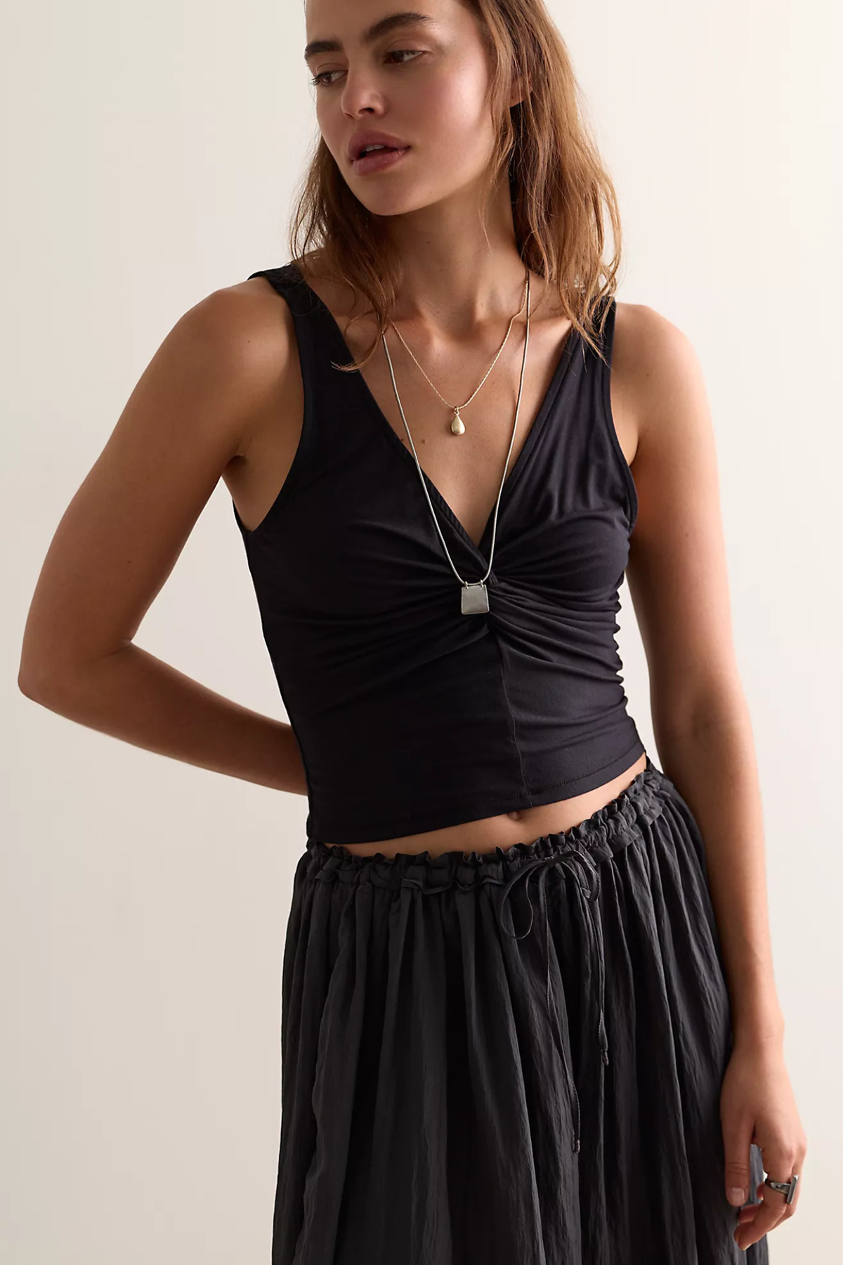 Free People Women's We're Going Out Cami in Black