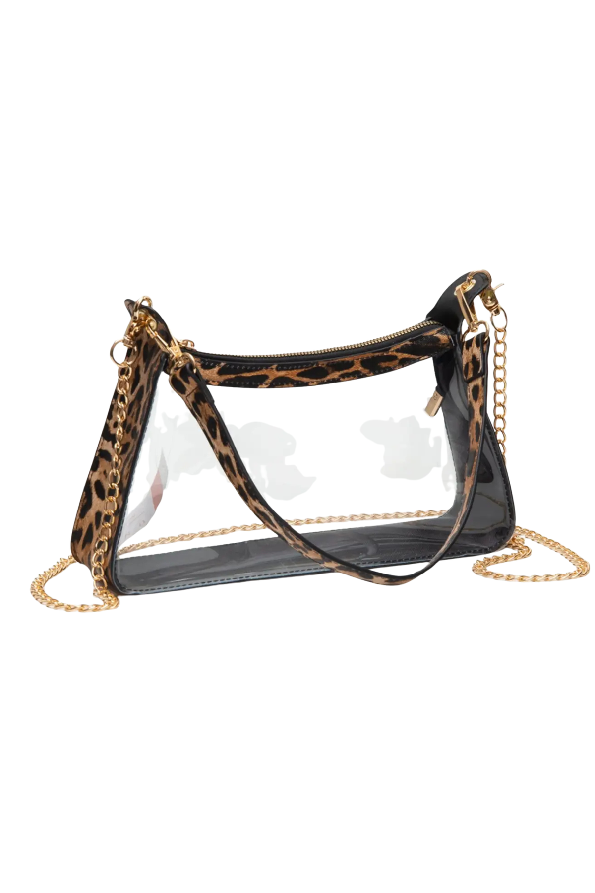 leopard and clear game day bag at jcole shoes tulsa